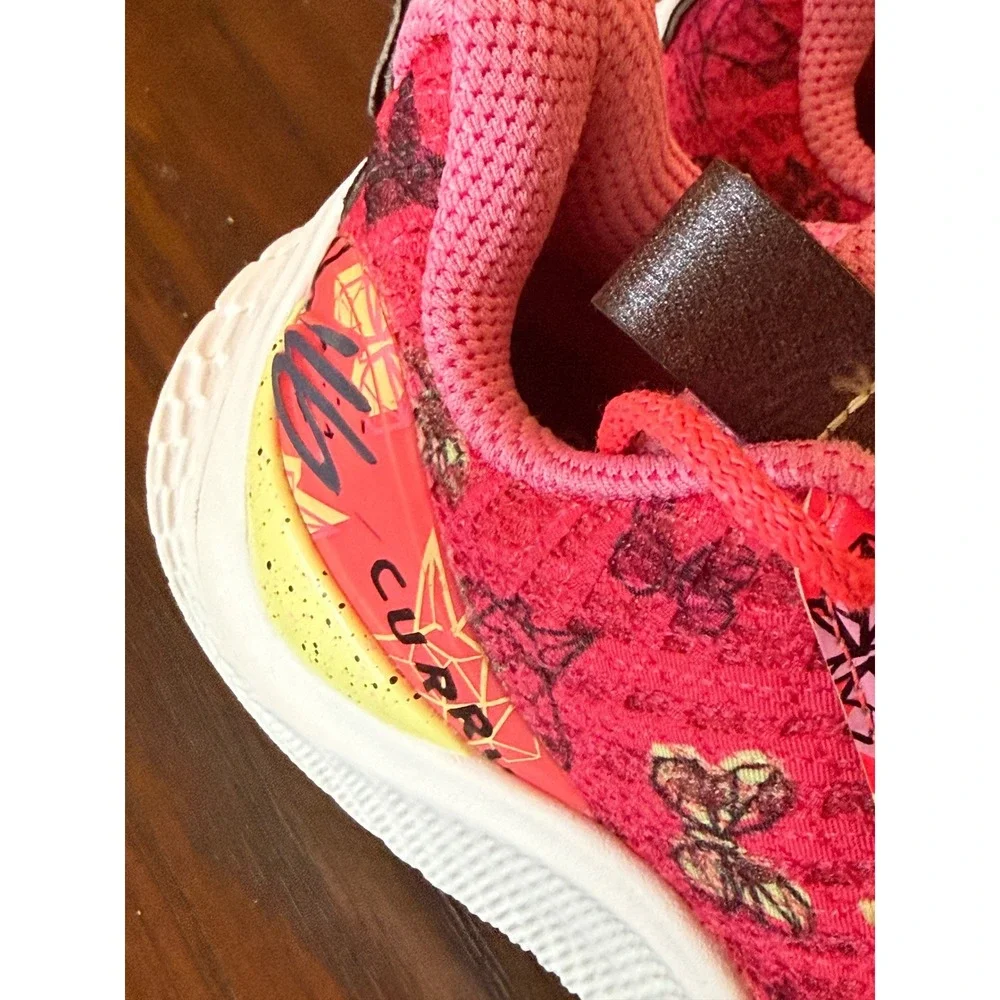 Under Armour Curry Flow 10 Kids 5.5Y Pink Excellent Unicorn Butterfly Girl Dad